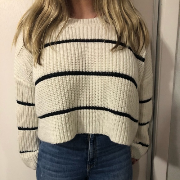 Moon Madison White And Black Striped 